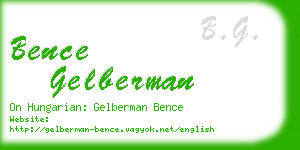 bence gelberman business card